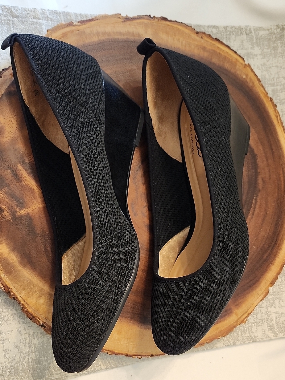 Abella True Comfort Black Wedge Pumps for Women Sz 9 - Picture 6 of 8